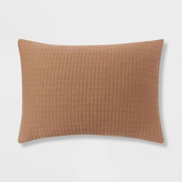 Threshold Other - Threshold - Standard Jersey Quilt Sham Light Brown - Threshold Brown